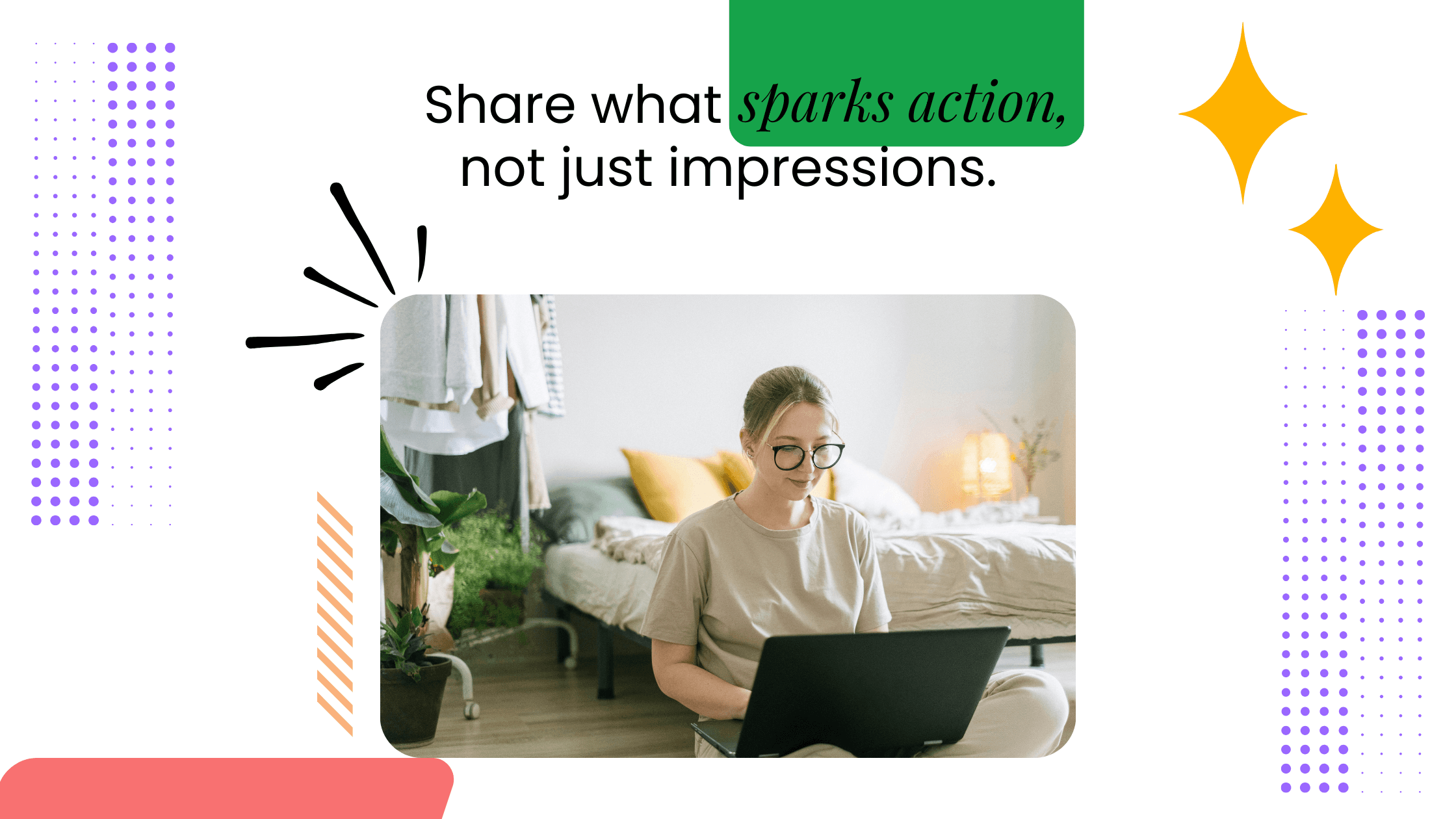 Coach creating content that sparks action, highlighting how engagement matters more than impressions when building an audience.