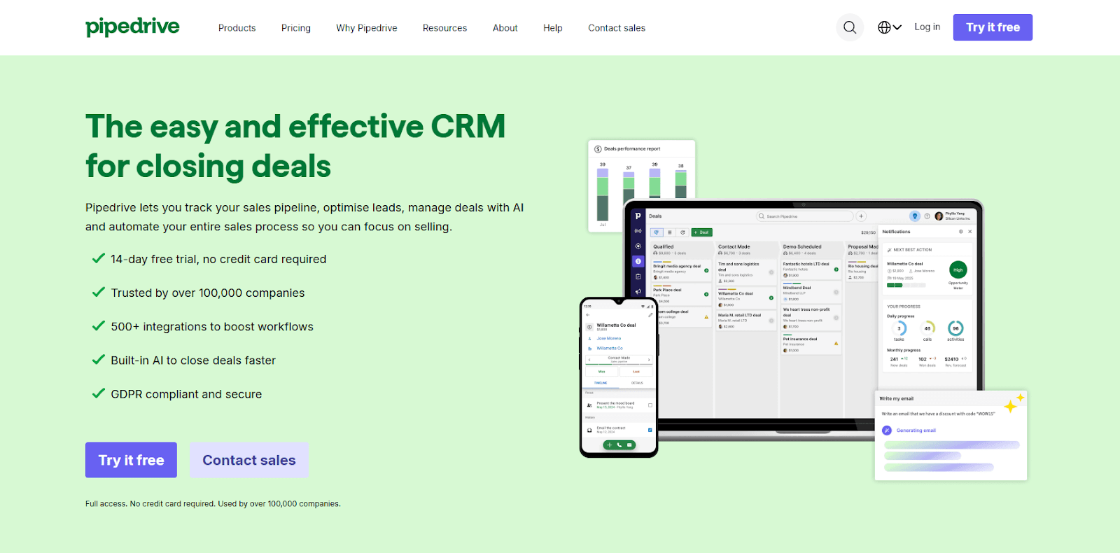 Pipedrive meeting scheduler Homepage
