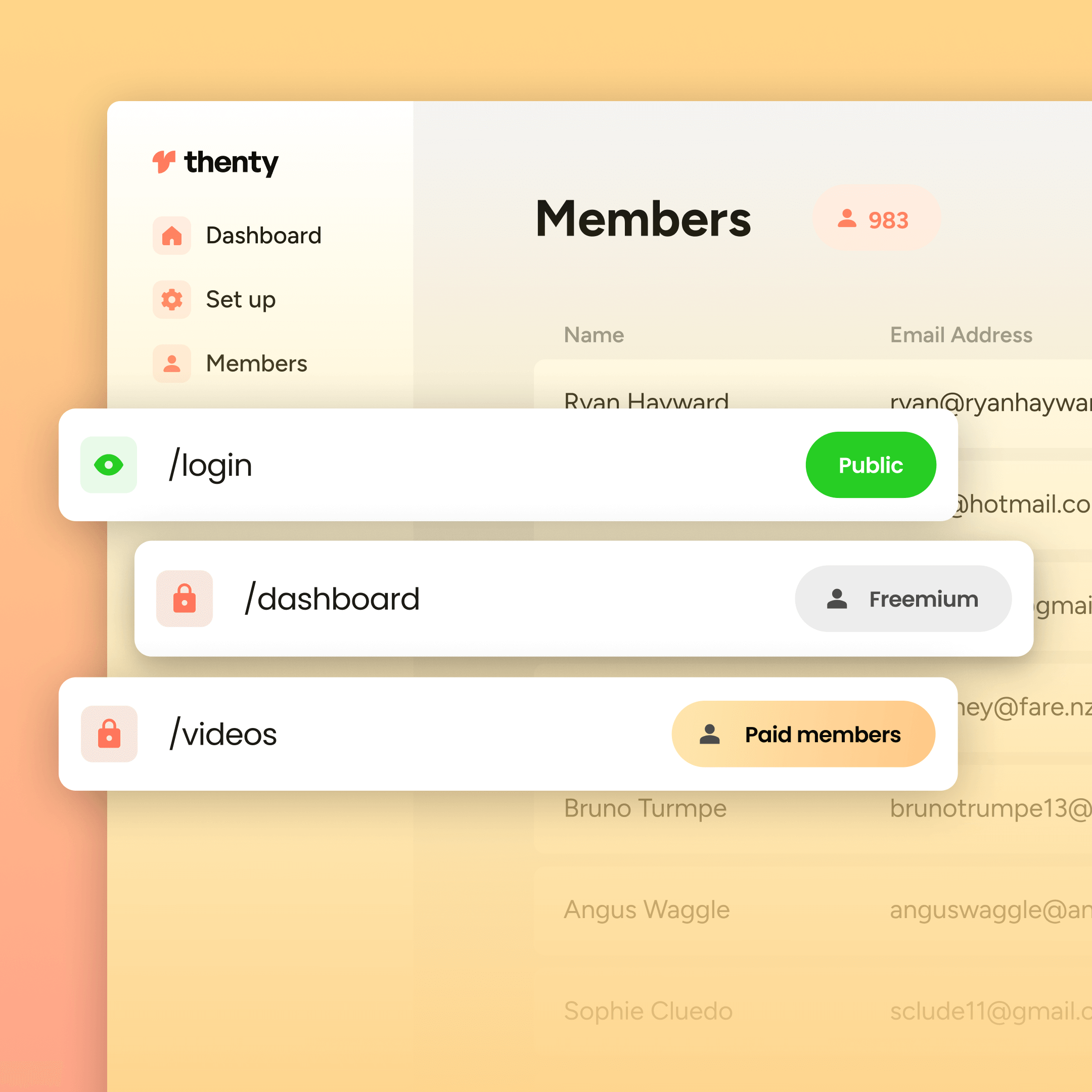 Framer pages with different individual different access levels based on memebership tier