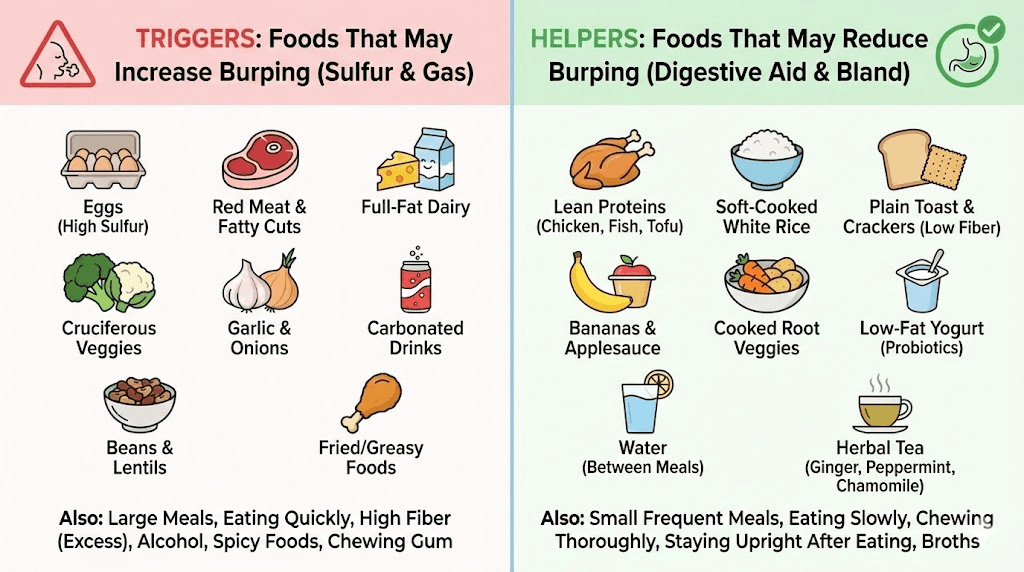 Foods to avoid and foods that help with semaglutide burping