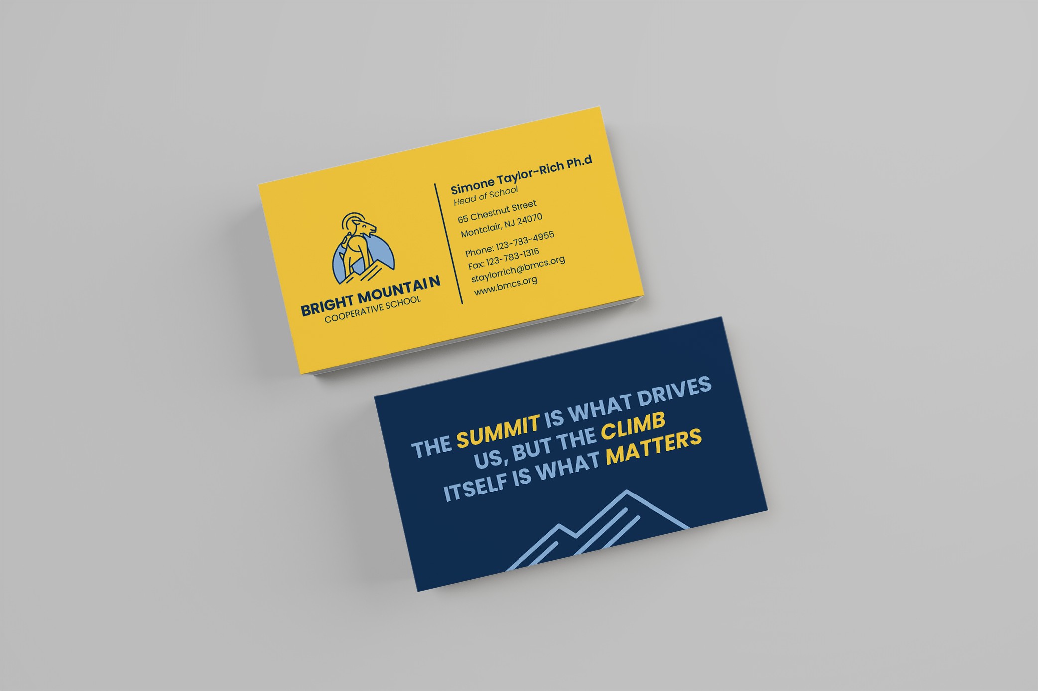 Bright Mountain Business Cards