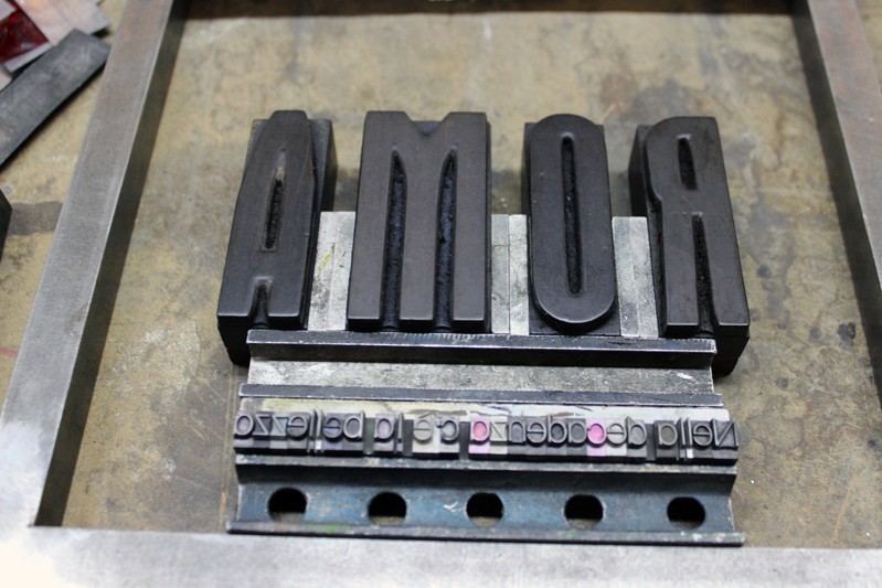 metal letterpress tools