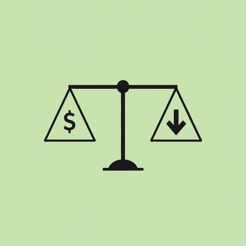 Balance scale showing expensive traditional counseling on one side and a free AI counselor on the other