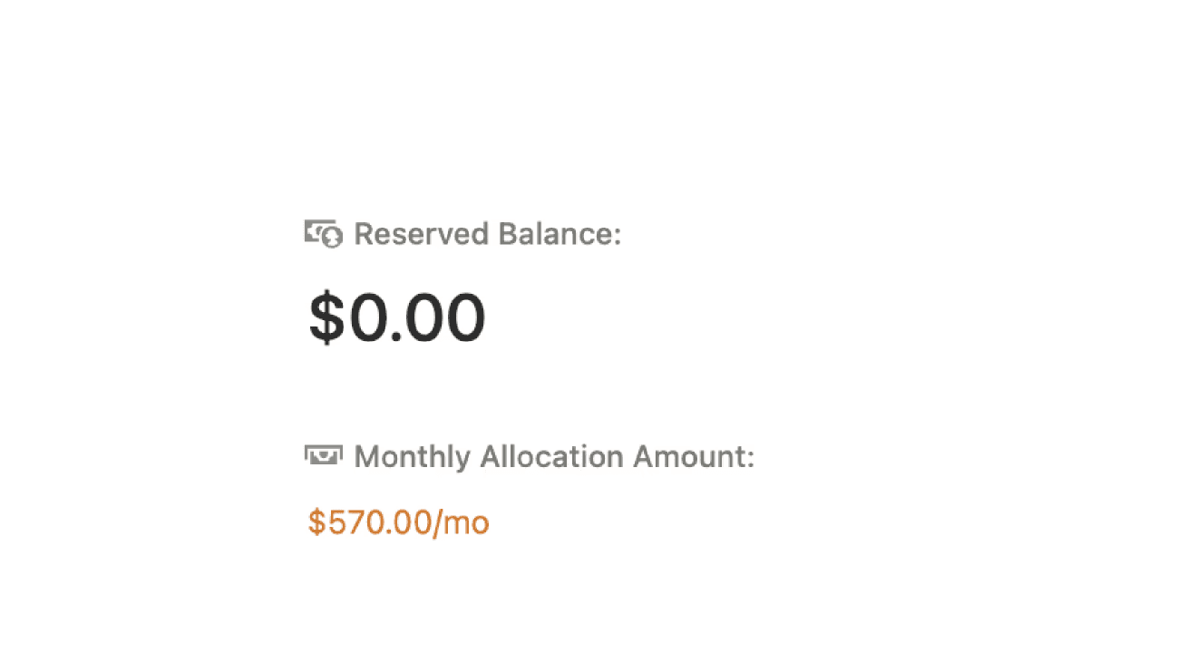 Allocation Balance and Monthly Allocation Amount