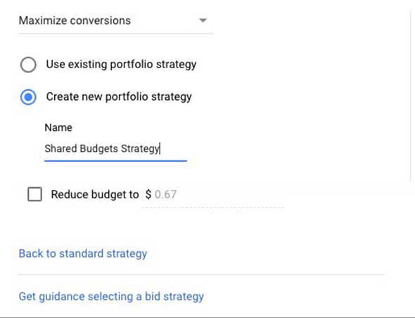 Create & Name Portfolio Bid Strategy