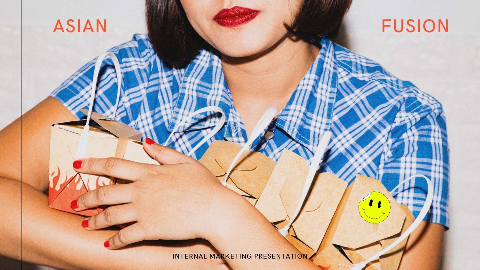 high contrast photo of girl with noodle boxes