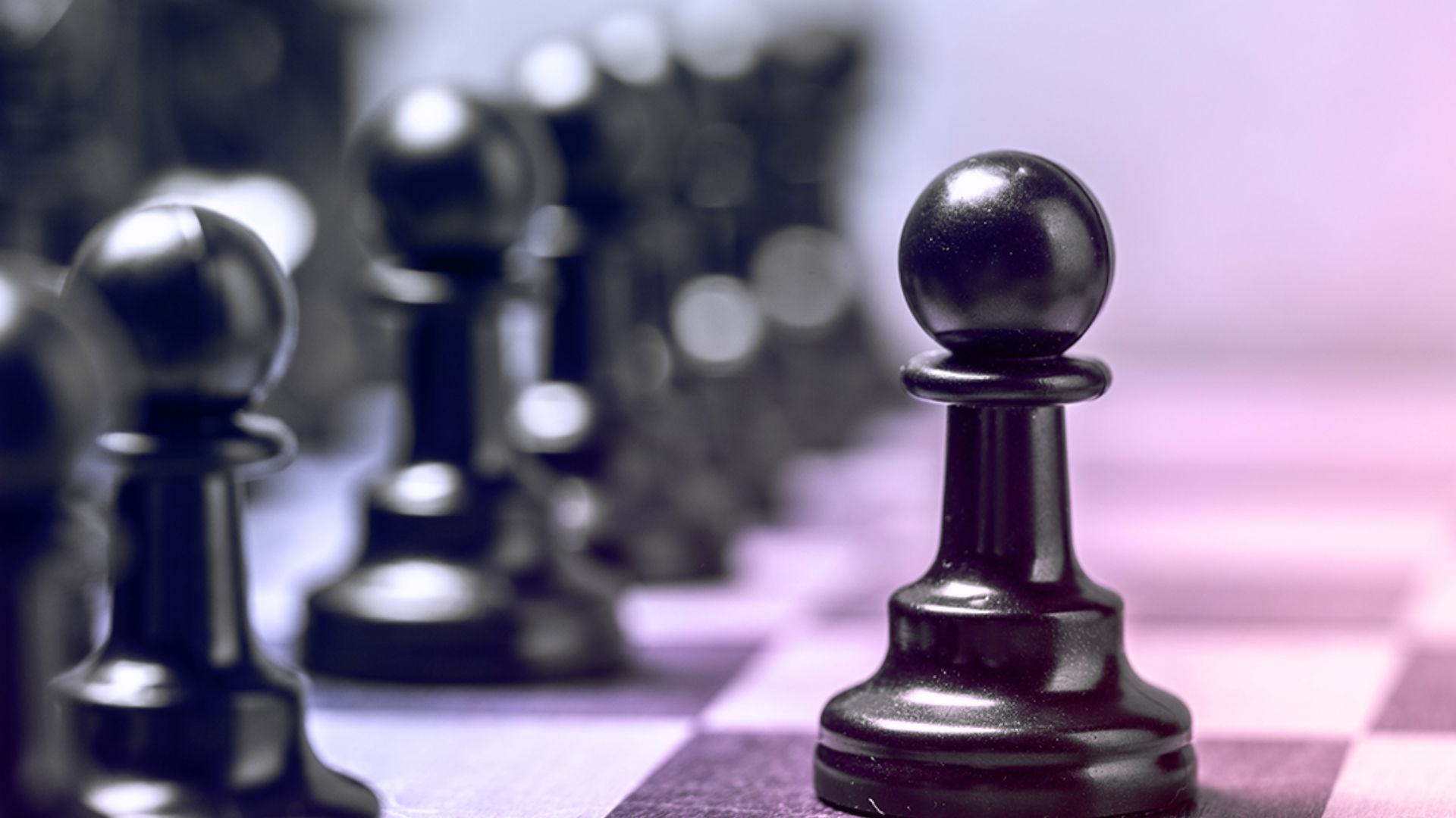 Chess pawn positioned ahead of others, symbolizing strategic decision-making and positioning