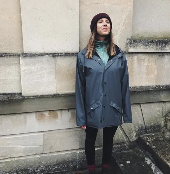 Lottie Murphy in Portugal holding son Sebby