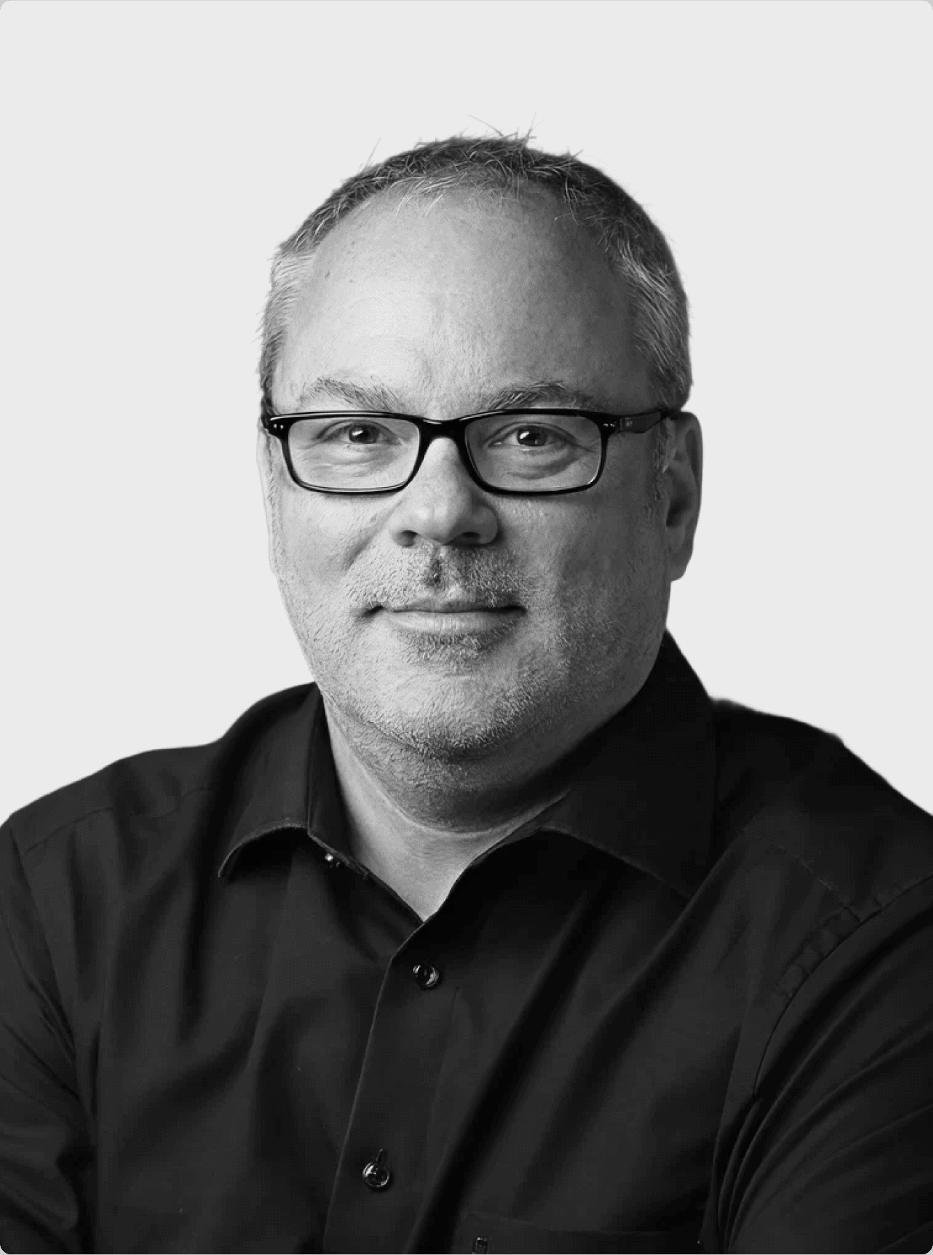 Man on a white background portrait