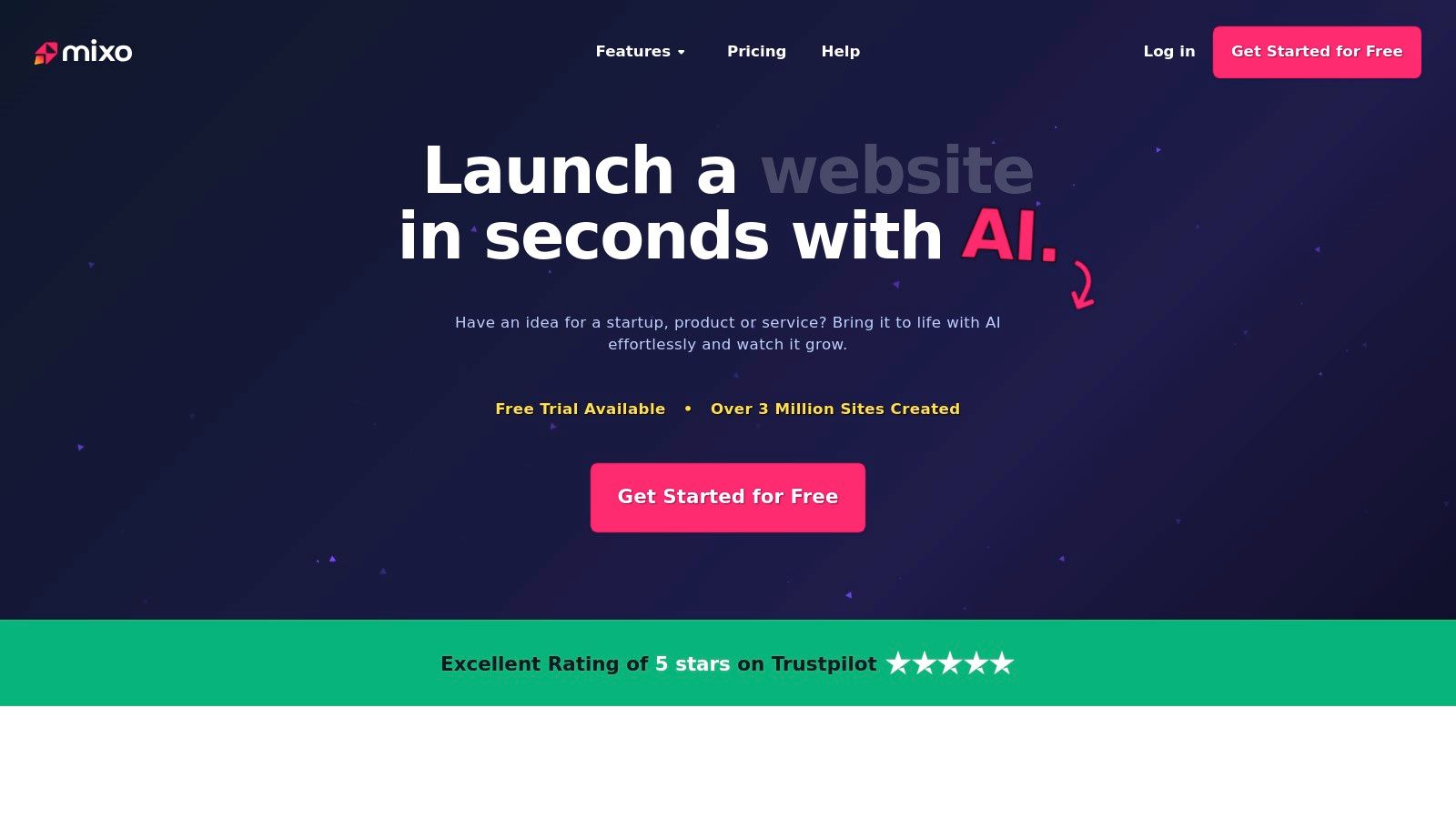 Mixo – AI Site/Landing Page Generator