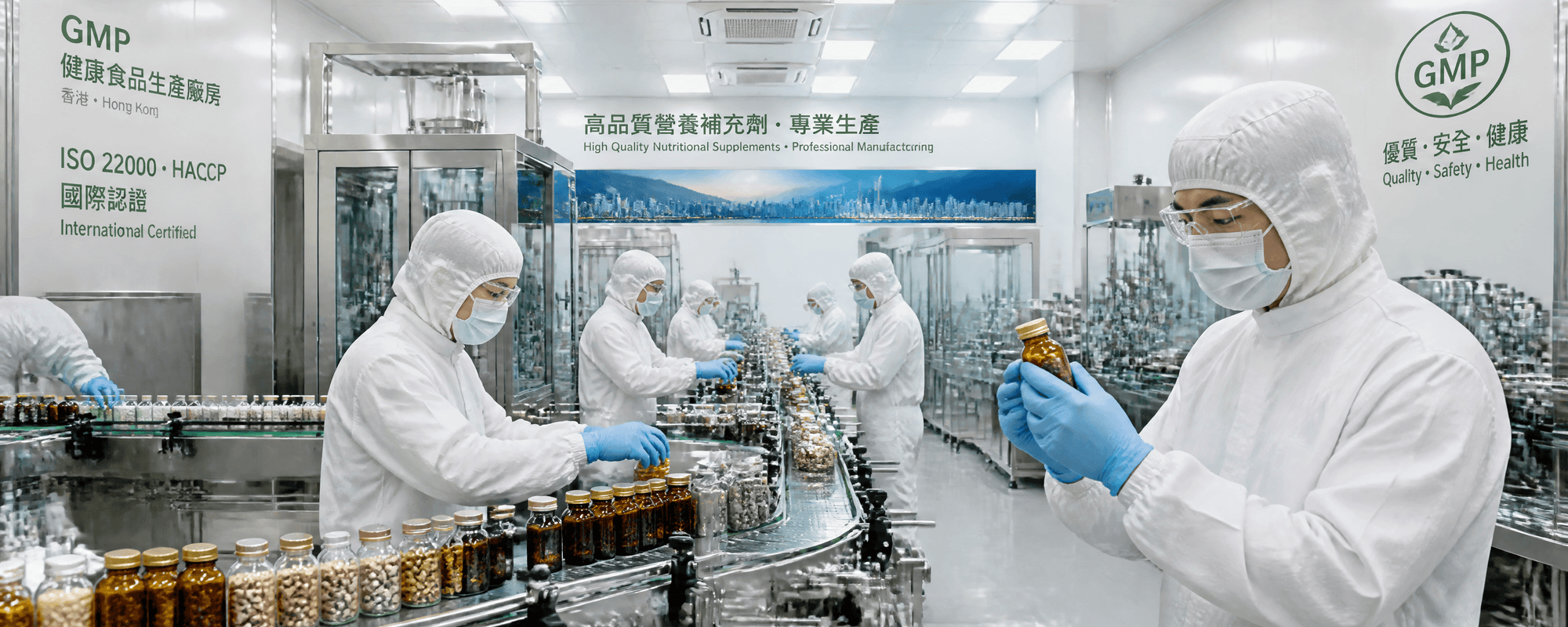 香港專業健康食品廠無塵車間生產環境 Hong Kong Professional Health Food Factory Clean Room Production Environment