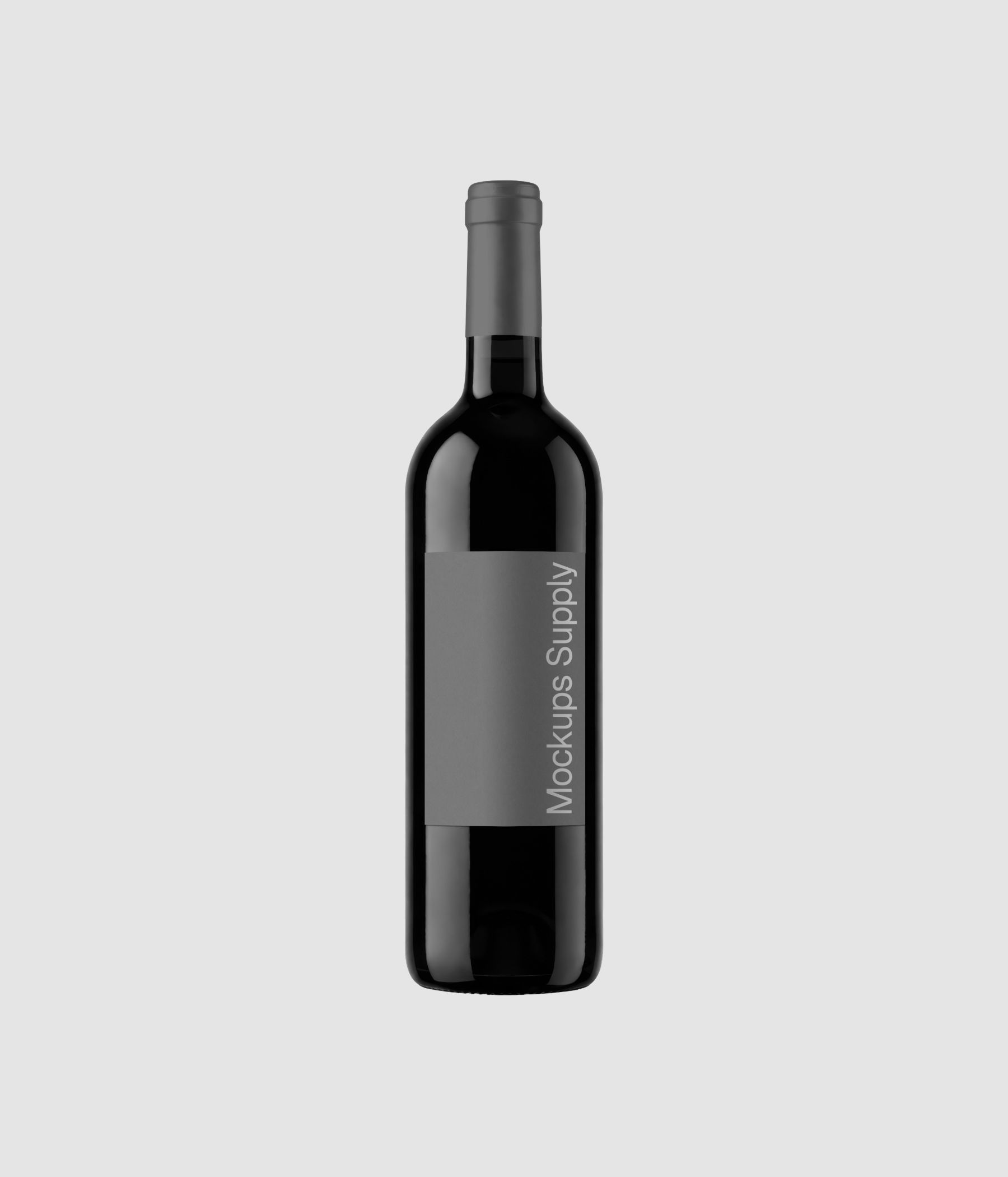 Premium red wine bottle mockup with customizable label for elegant brand showcase