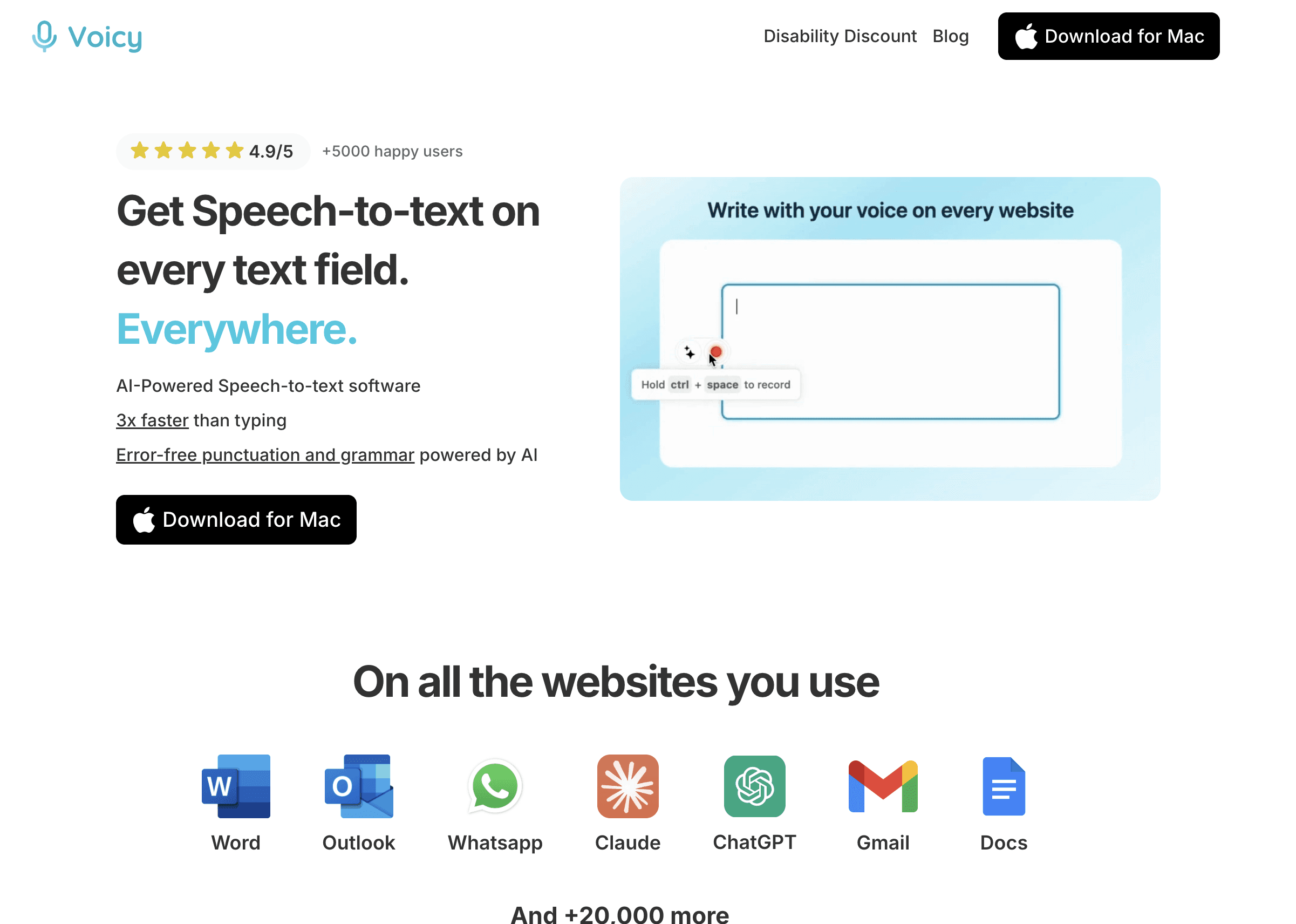 Voicy speech-to-text app