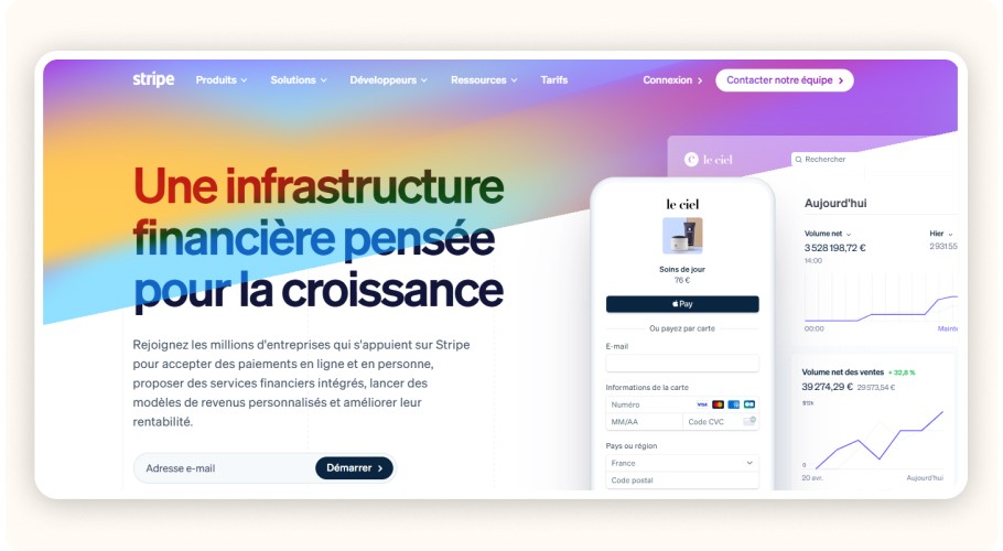 Stripe dashboard showing card payments