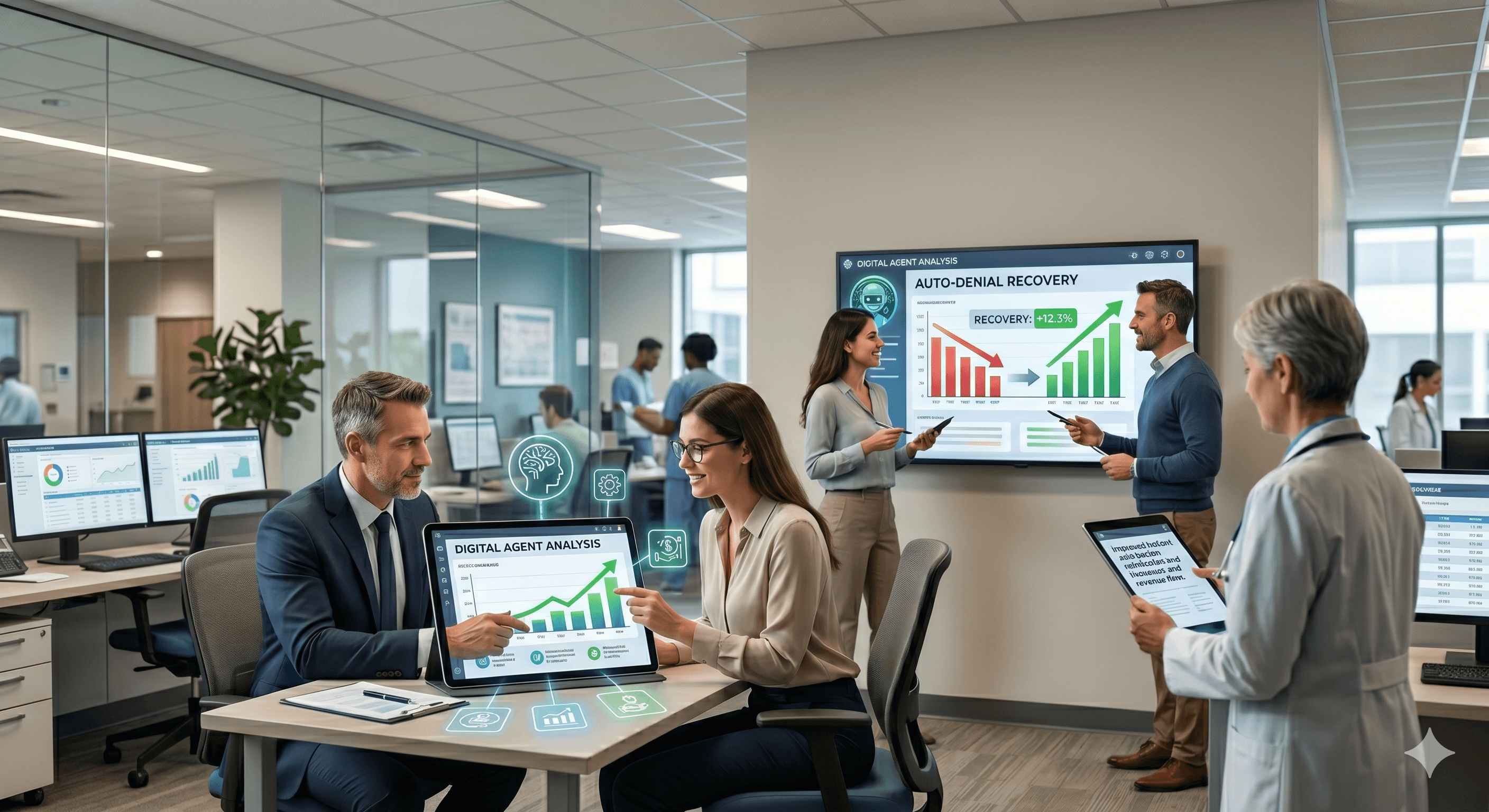 Agentes de IA na saúde para recuperar receita