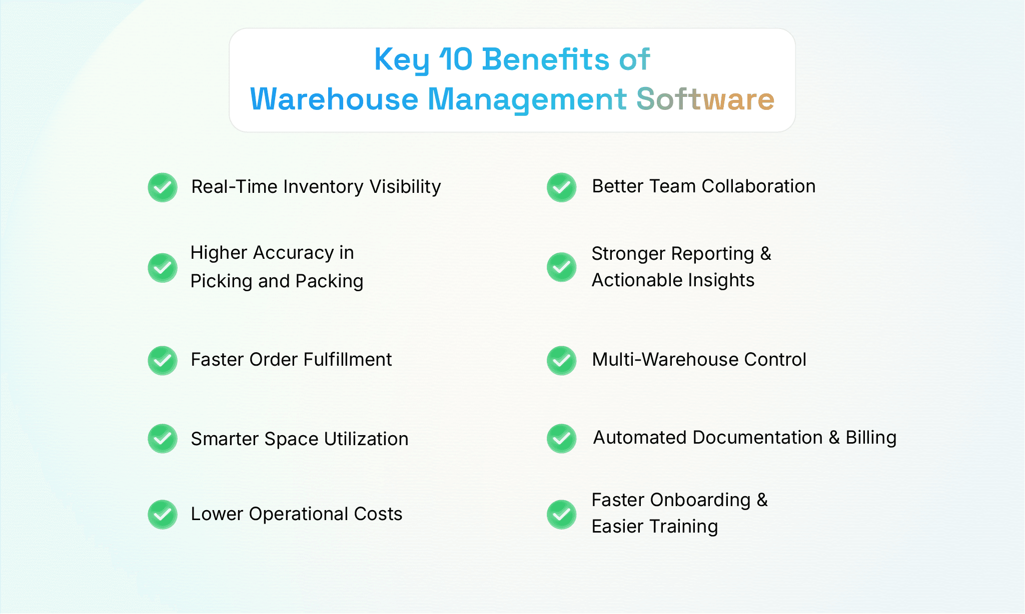 Key 10 Benefits of Warehouse Management Software