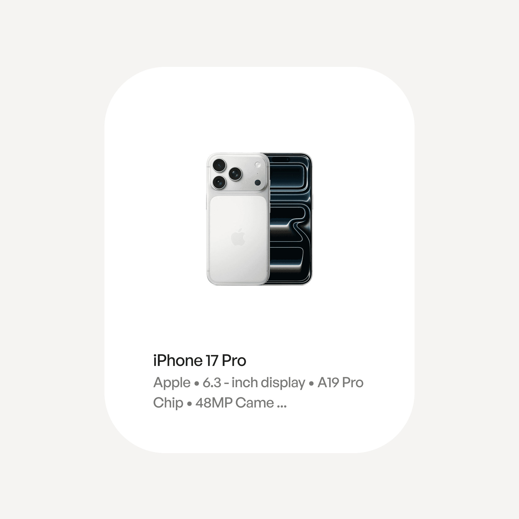 Card UI design