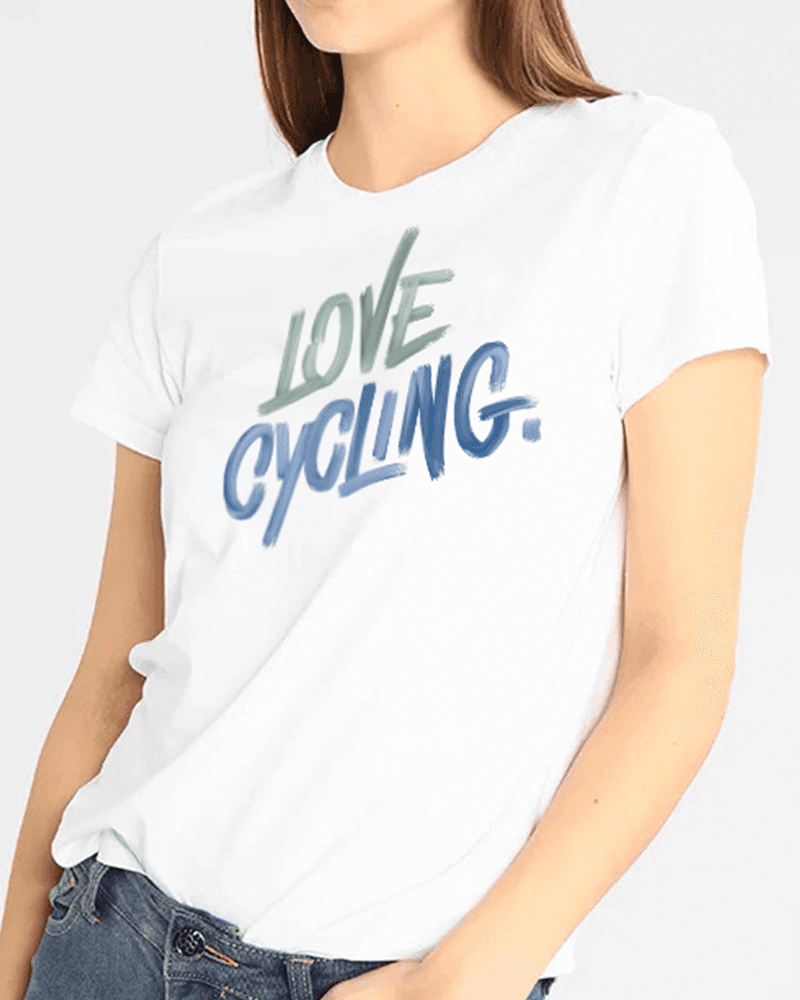 Love Cycling white T-shirt