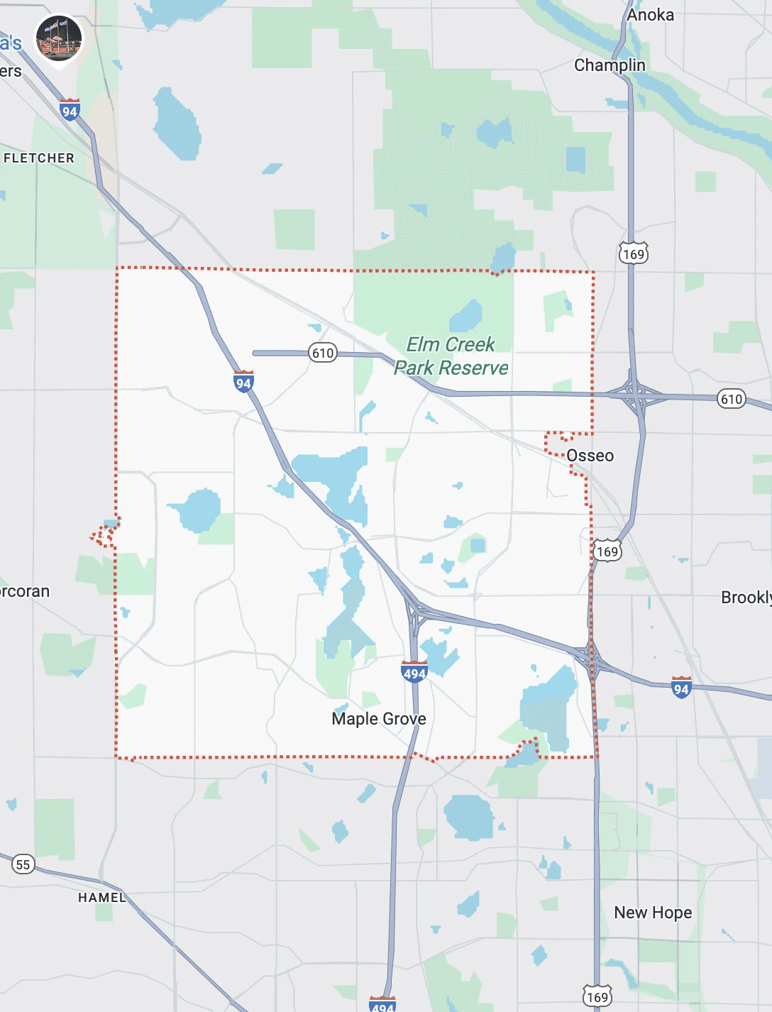 Maple Grove, MN map