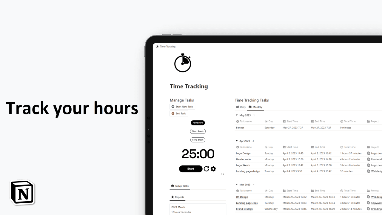 Notion Time Tracking