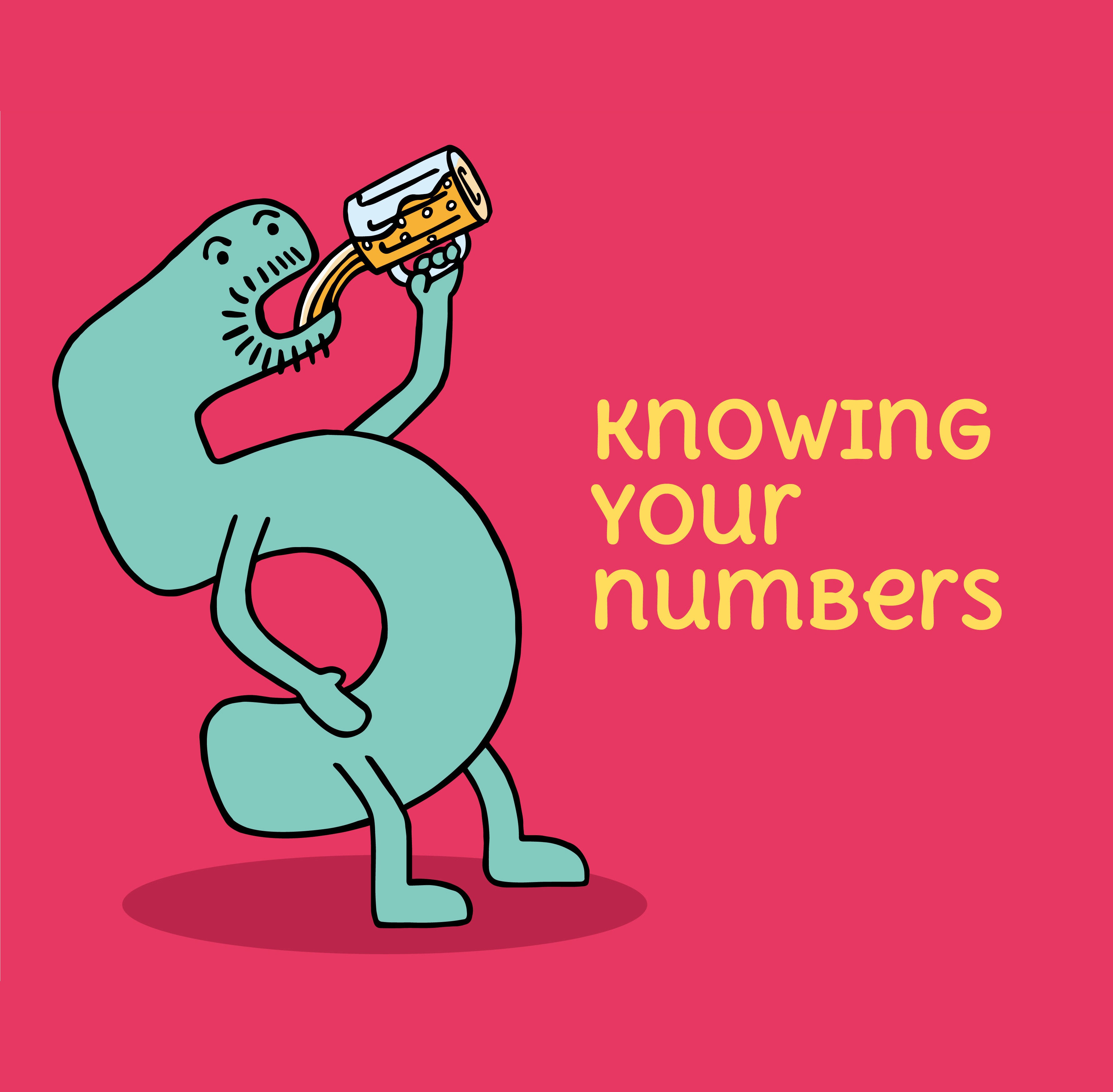 Knowing your numbers. Number 5 drinking beer