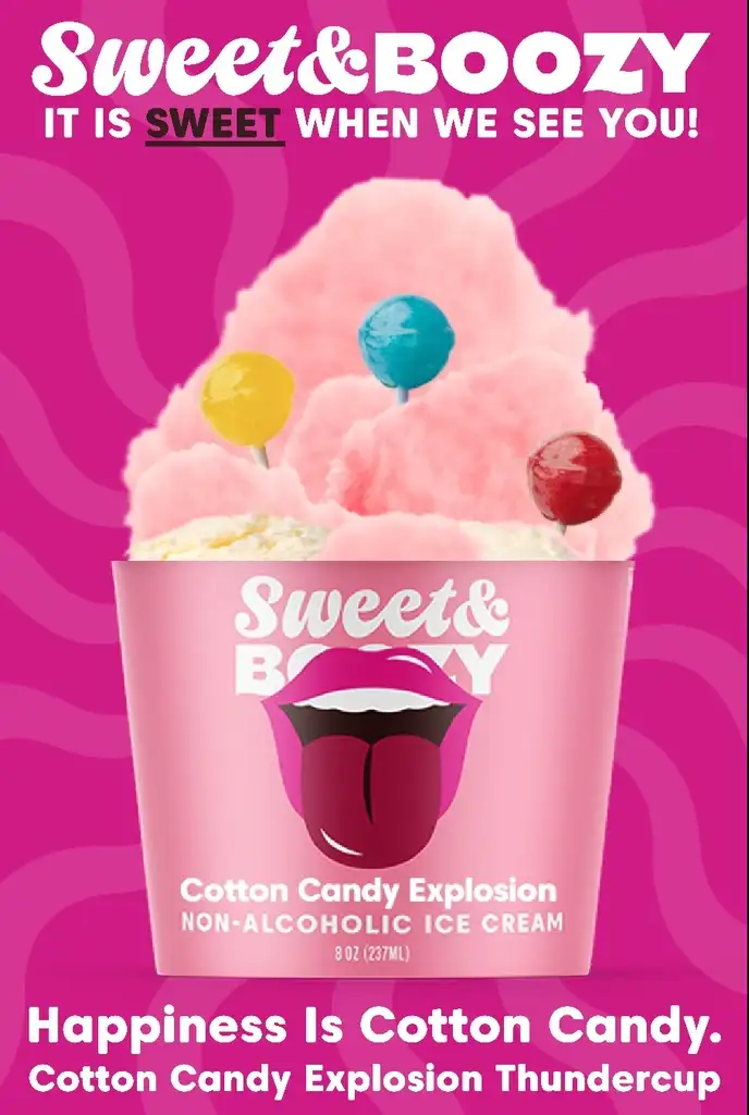 Sweet & Boozy ice cream Thundercup Poster cottan candy
