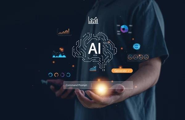 AI technology concept symbolizing Answer Engine Optimization and brand visibility.