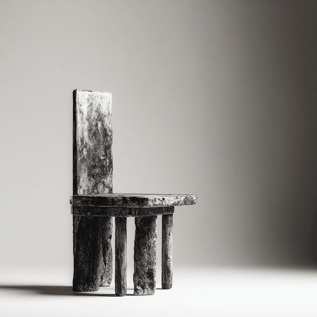 Tek A surface to lean in.  Where fire-formed texture and   solid weight offer calm, dependable presence