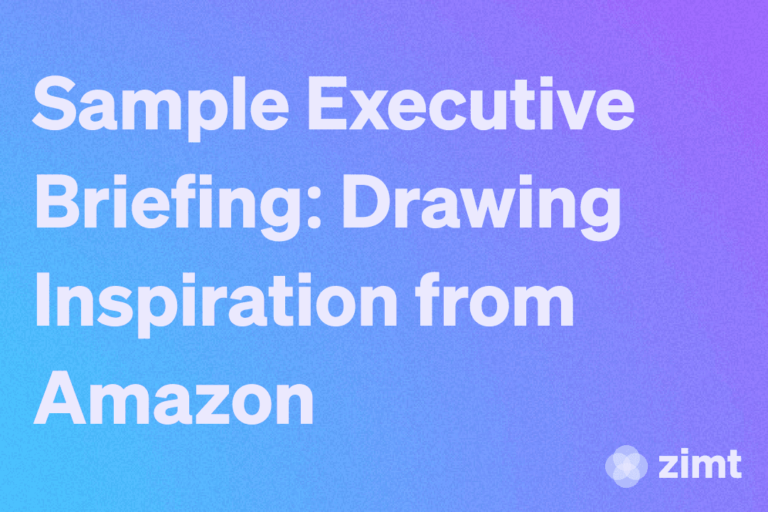 Sample Executive Briefing Drawing Inspiration from Amazon