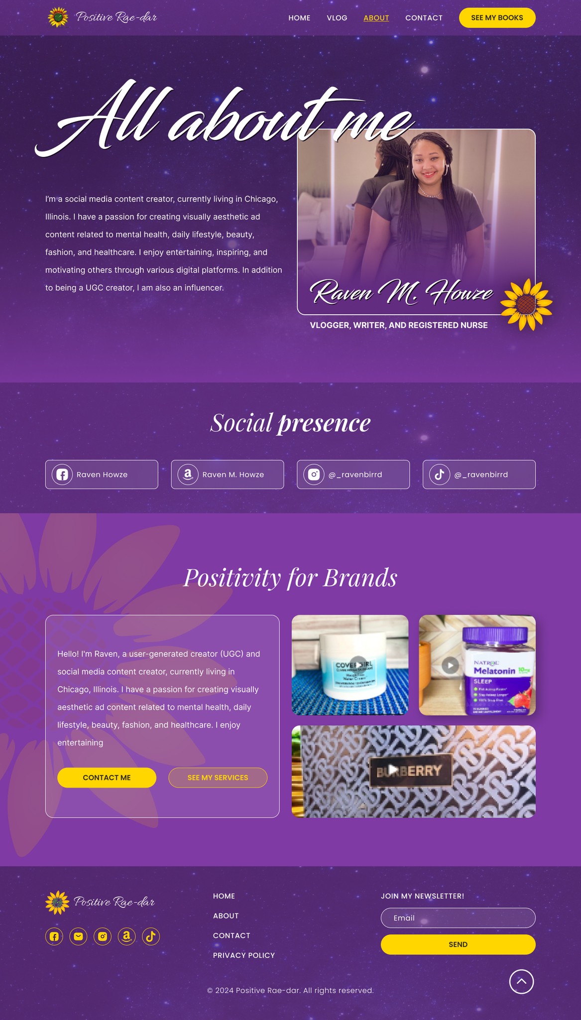 About Page (Desktop Version)
