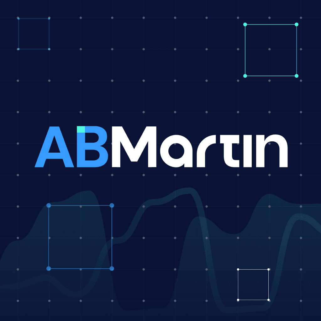 ABMartin promotional message and branded callout from the completed creative project