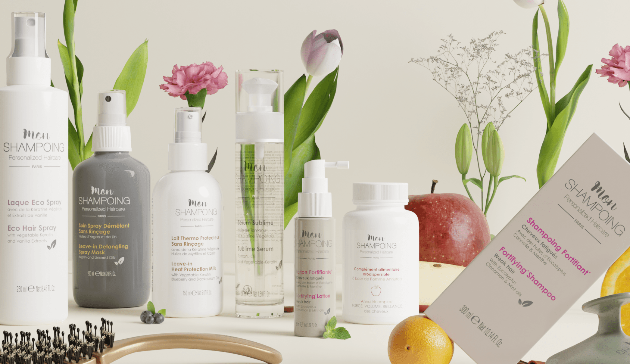 Mon Shampoing Shampoo with Flowers and Fruits Digital Twins