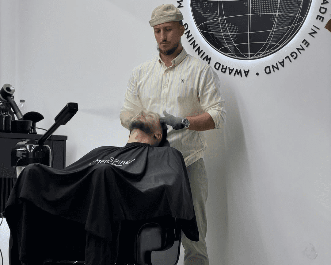 Ahmed - Creative Director and Master Barber at MENSPIRE Dubai Barbershop
