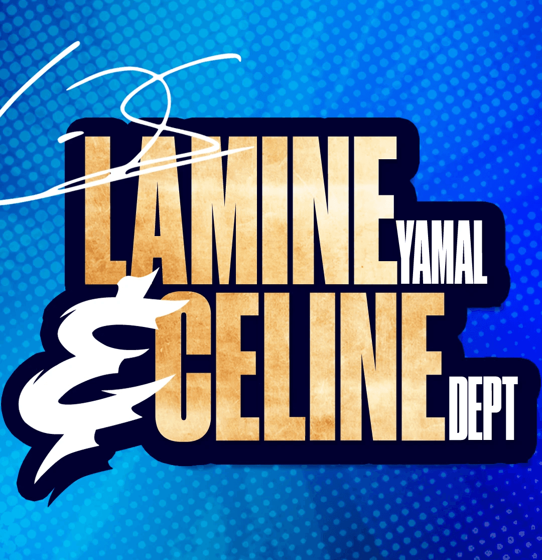 Celine Dept and Lamine Yamal with Double Tap the global football creator agency