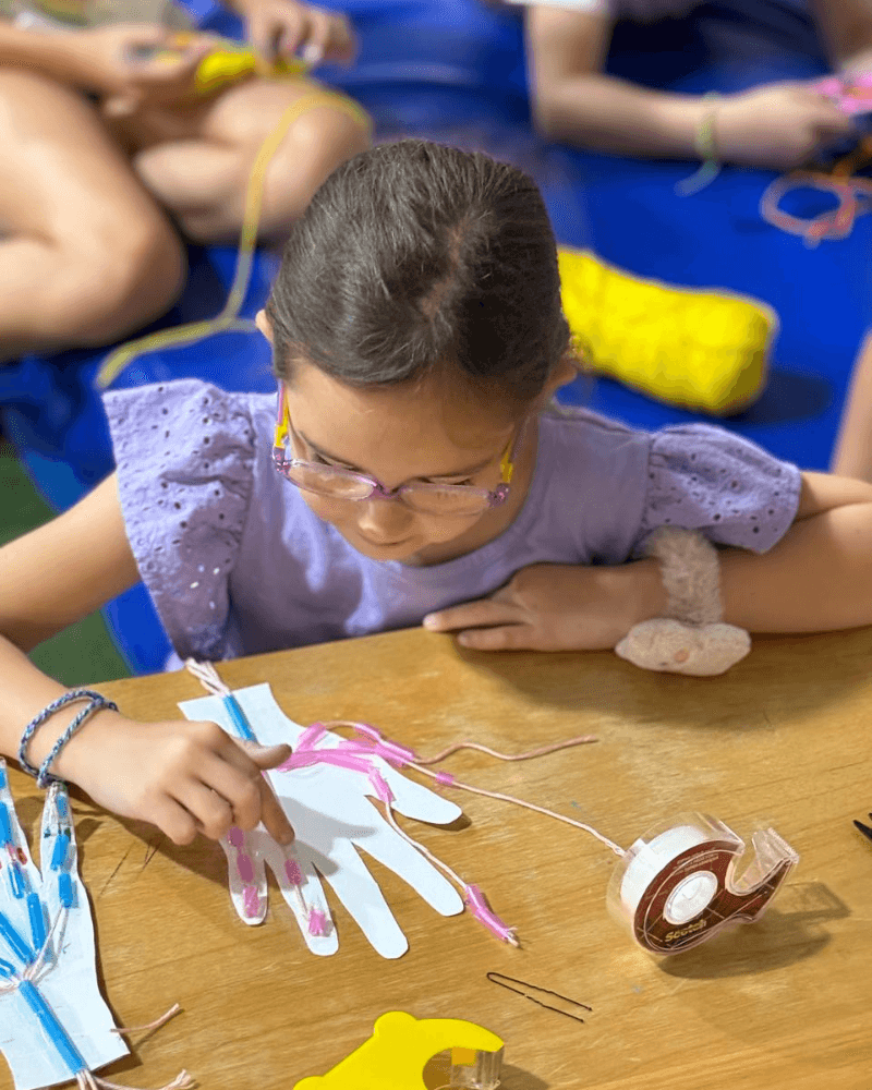 Art activities at SportPlus Academy summer camp