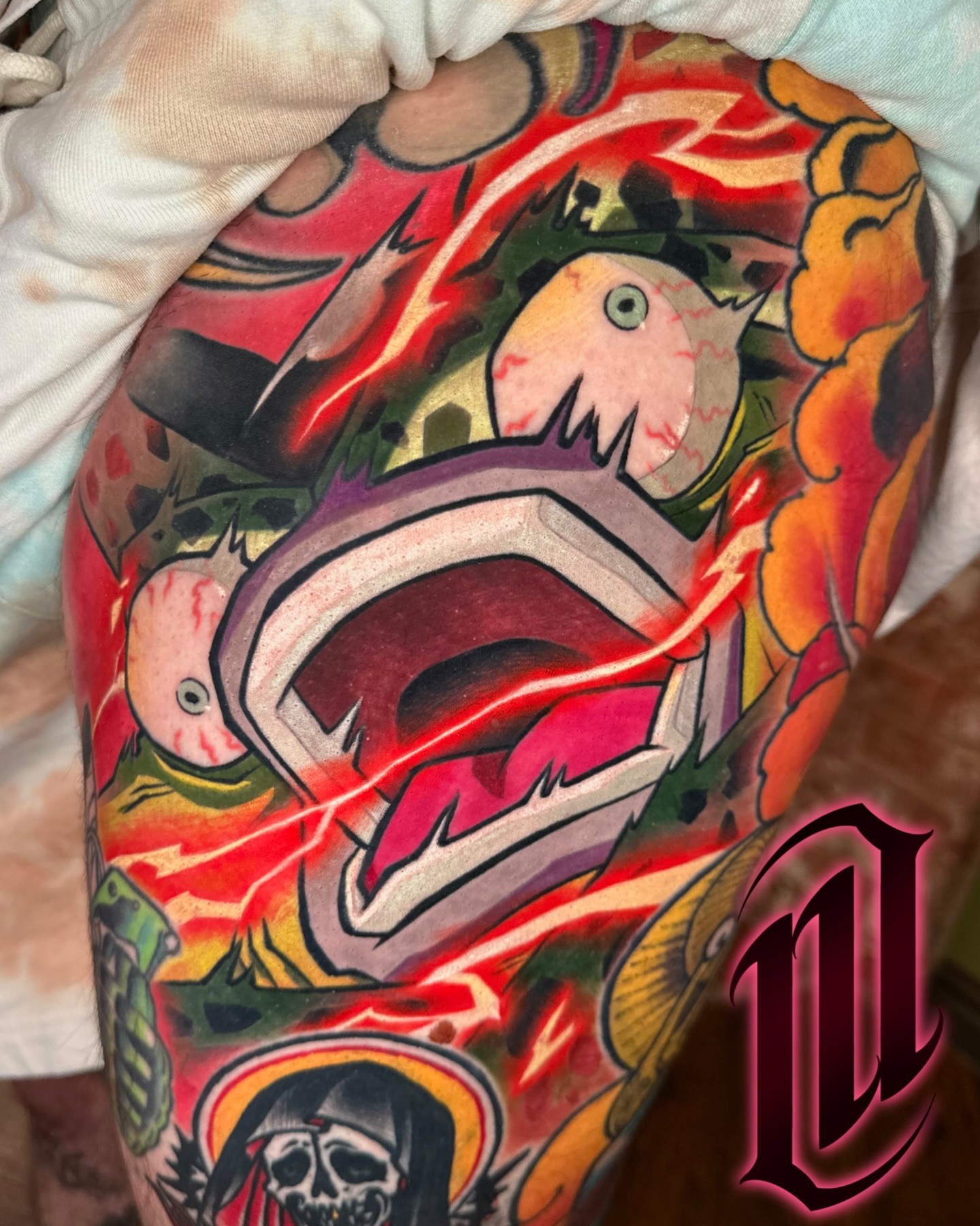 colorful perfect cell tattoo from marcus ottner in wynthall birmingham in england