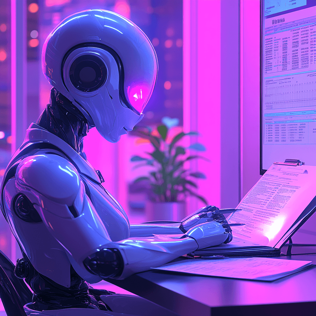 Roboter erledigt Prozessverwaltung am Schreibtisch