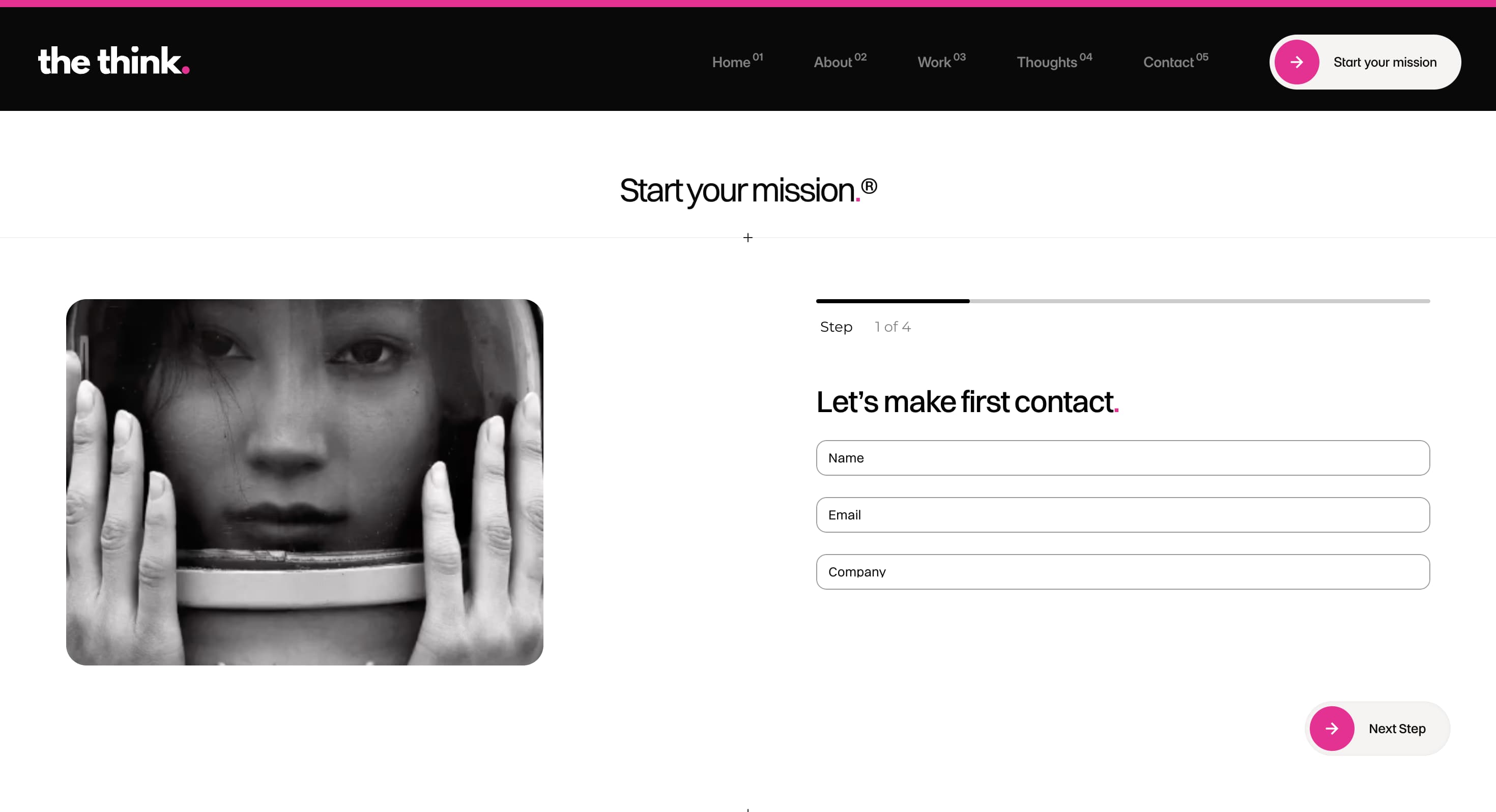Multistep form designed by Noah Frummerin creating a smoother client acquisition process.