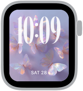 opaline flutter Apple Watch face preview 1 featuring gradient, summer, and spring.