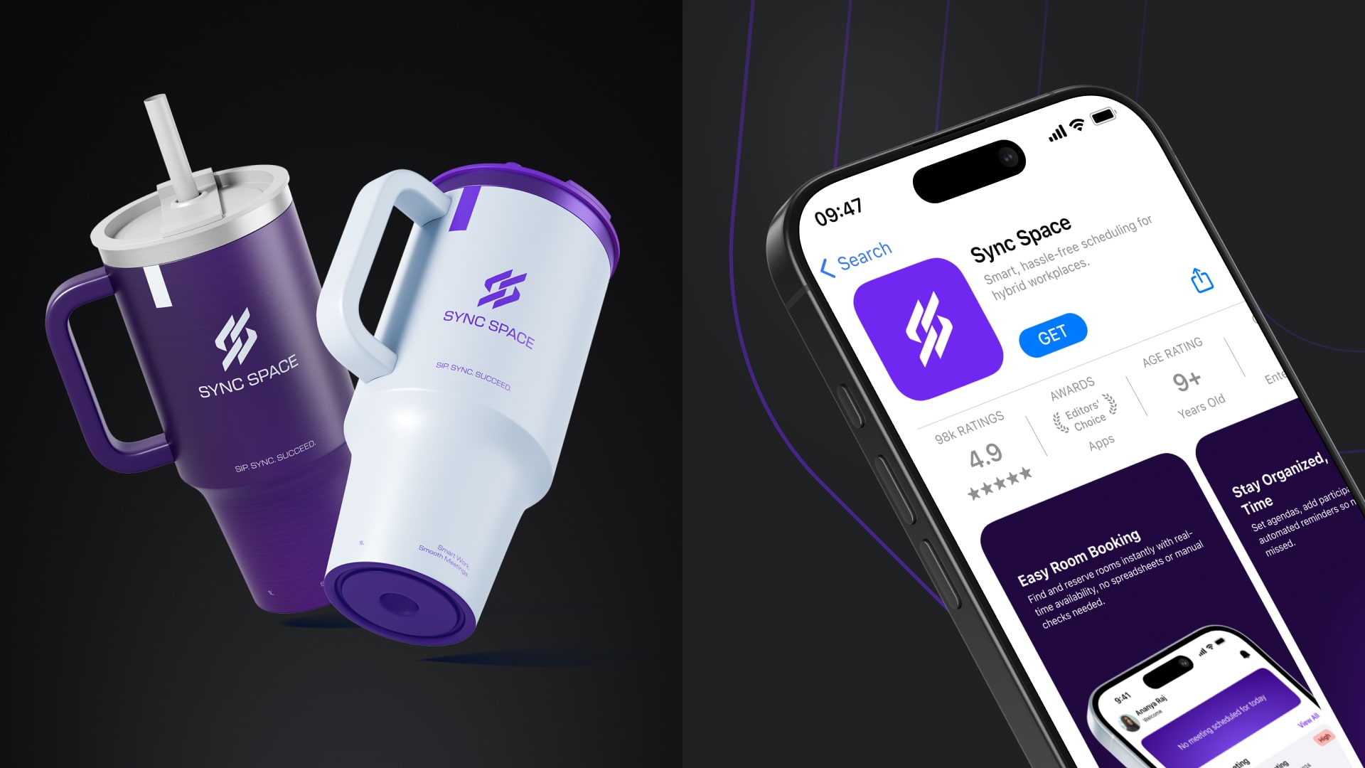 sync space branding mockup and merchandise