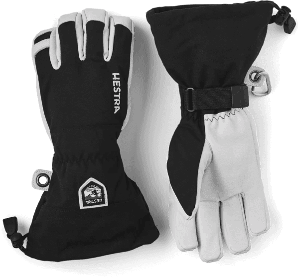 Black, Hestra Gloves Army Leather Heli Ski