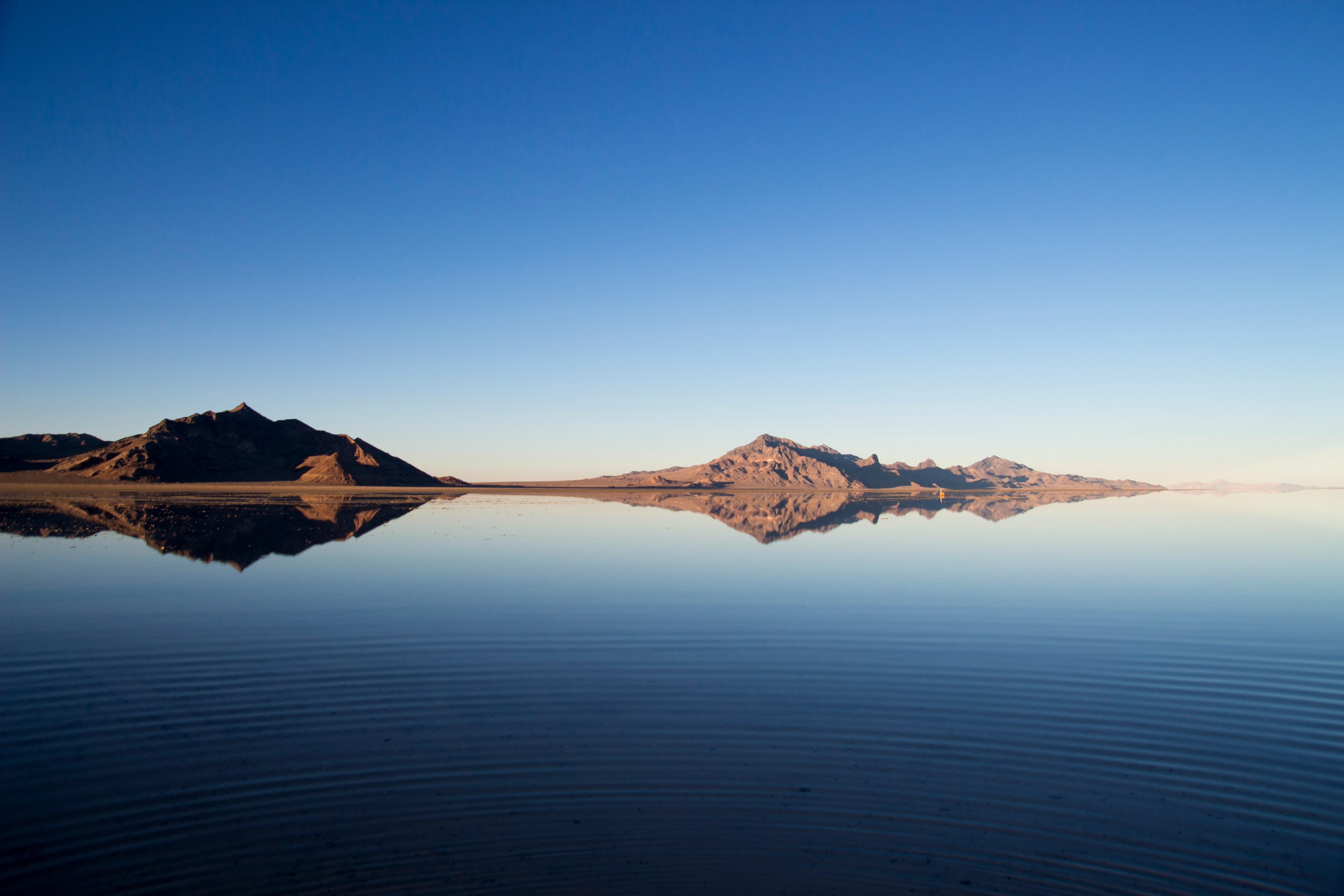 landscape photography of brown island