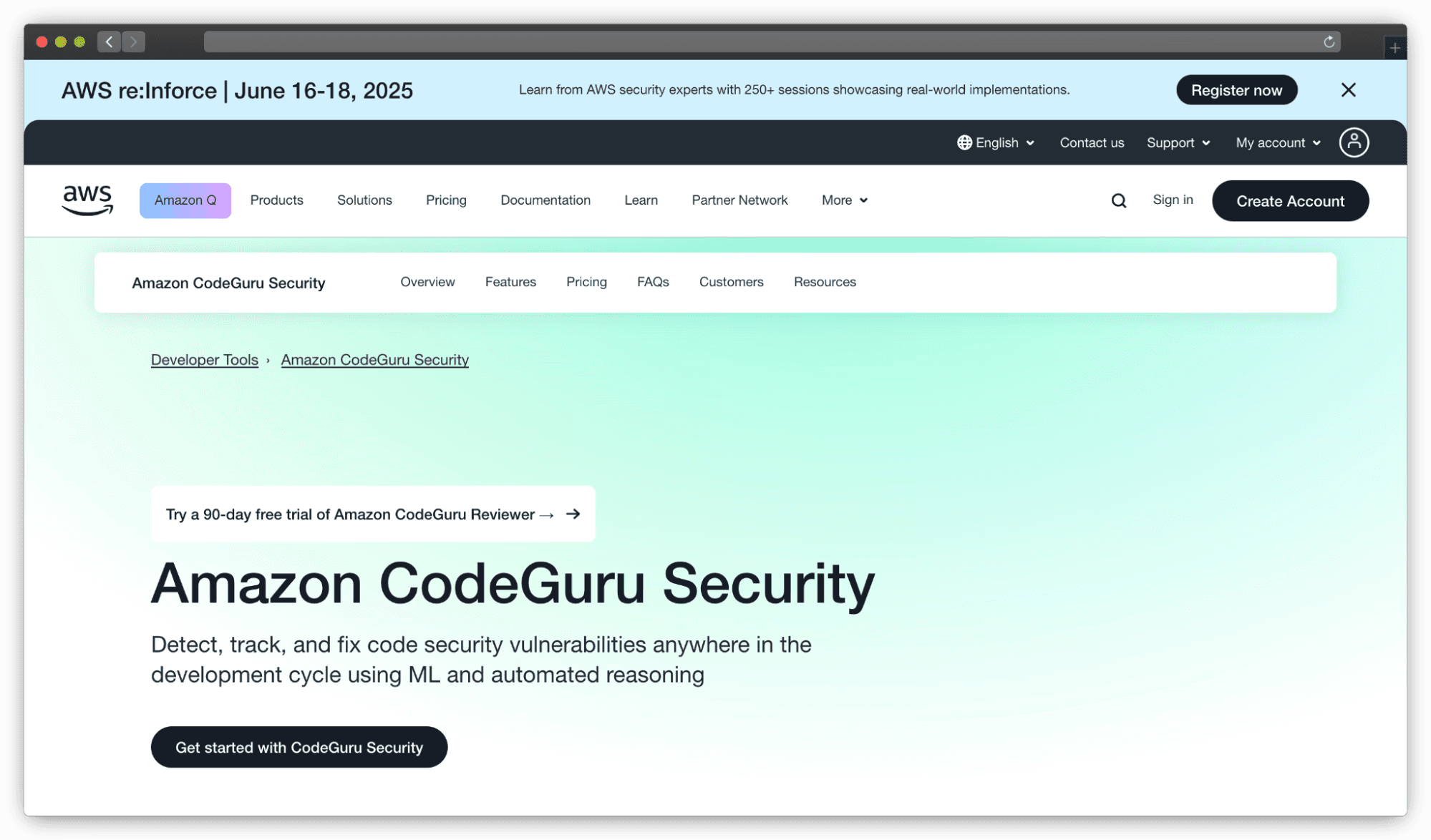 amazon codeguru is a test and code coverage tool which detects, tracks, fix code security.