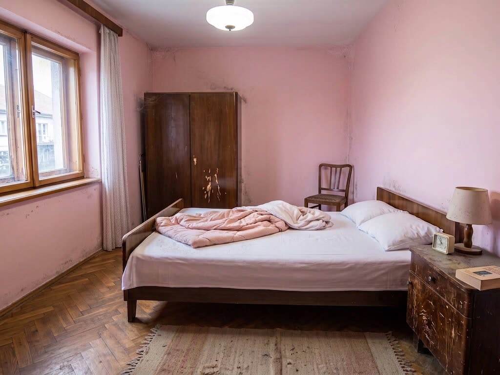 Camera da letto prima della ristrutturazione