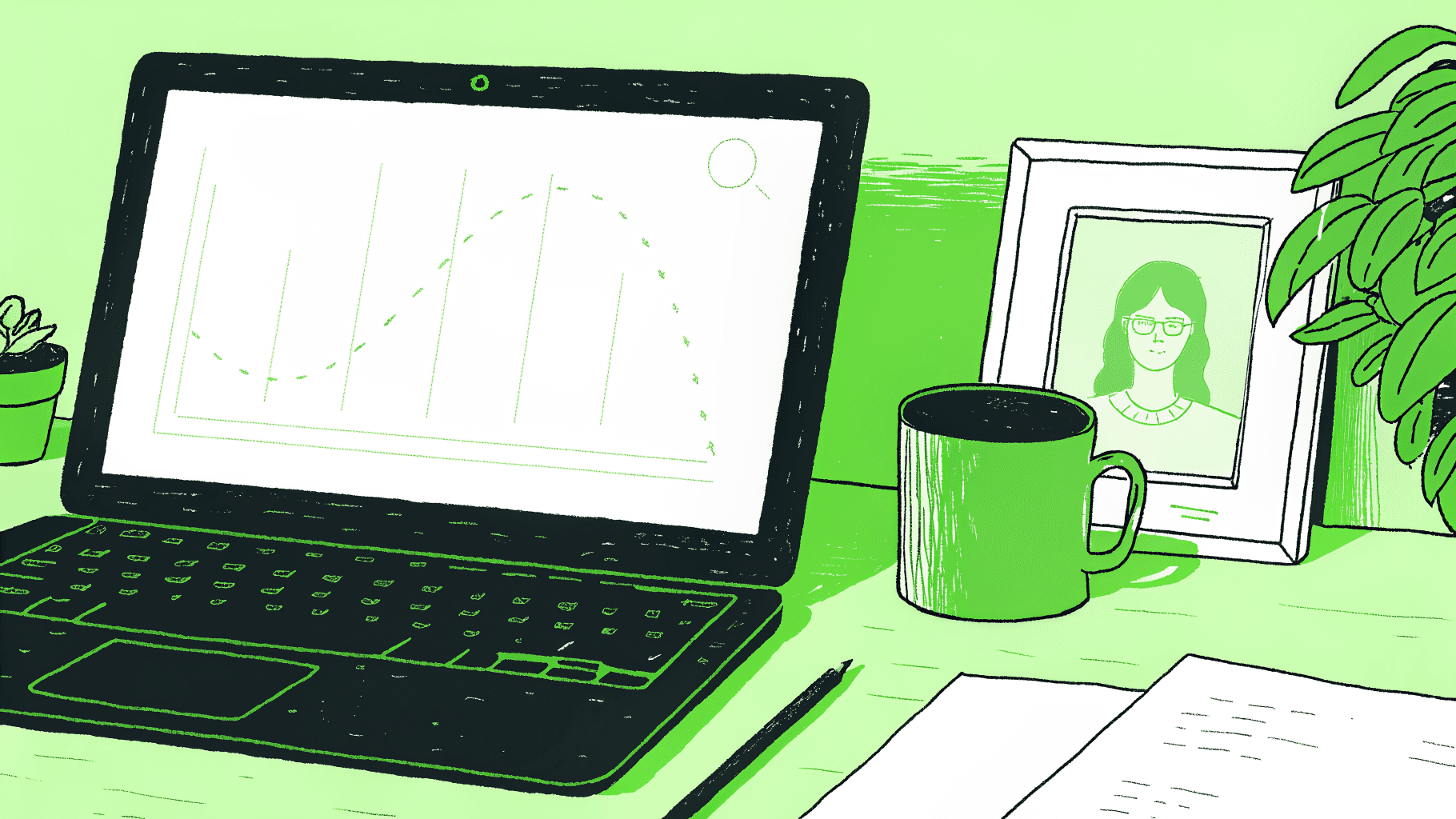 High school student's desk with SAT score range chart and college profile builder on laptop