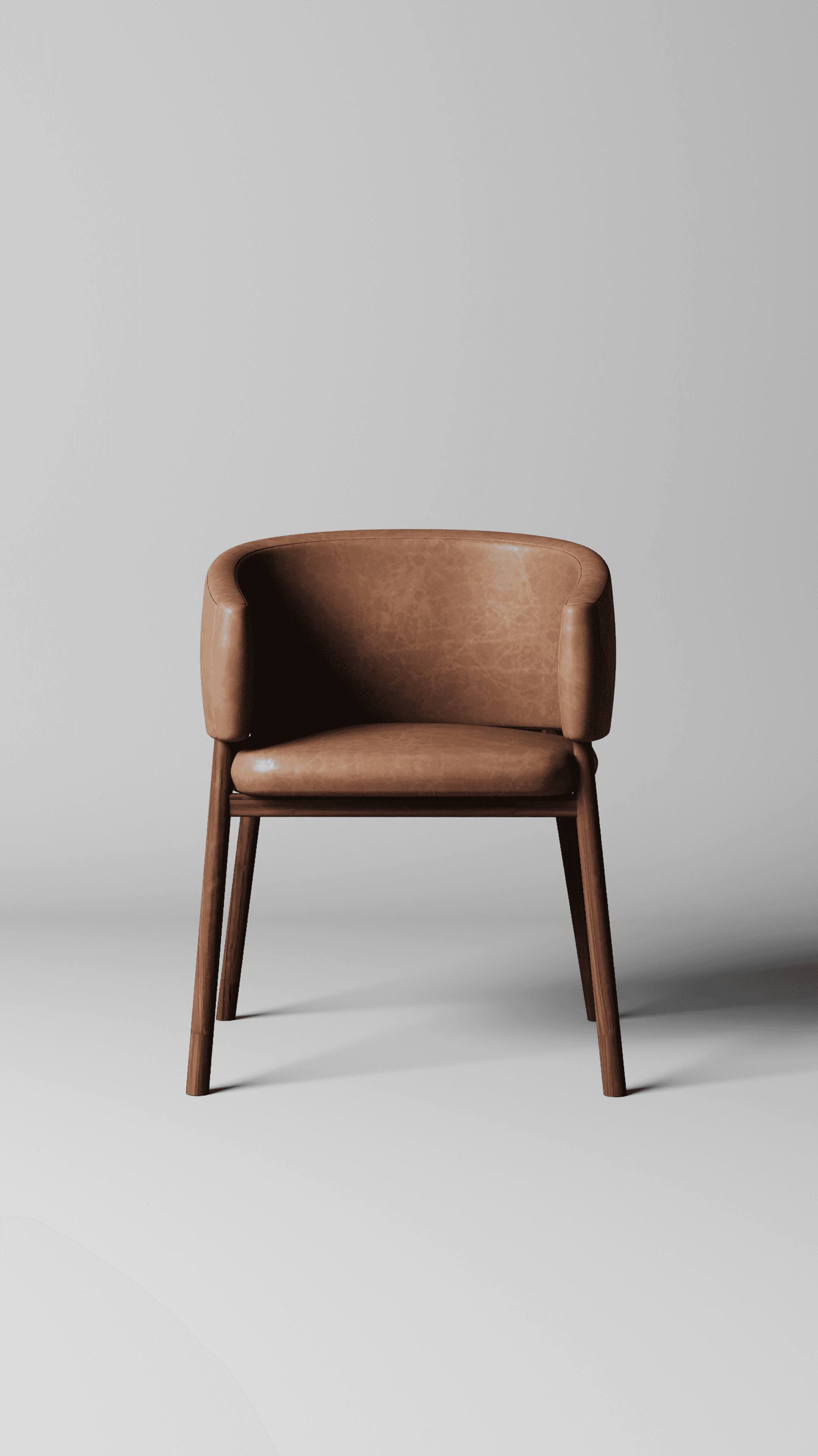 A scene of a wooden chair with a side table