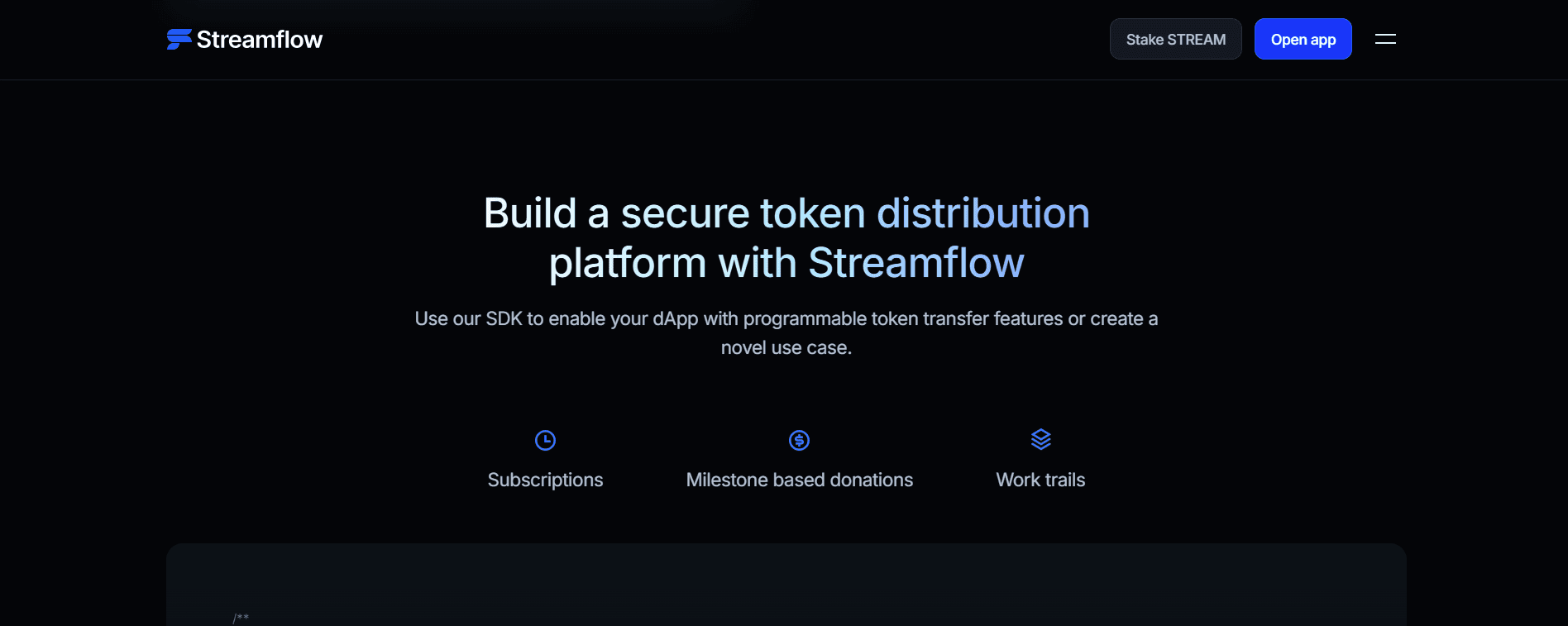 Streamflow Token Distribution