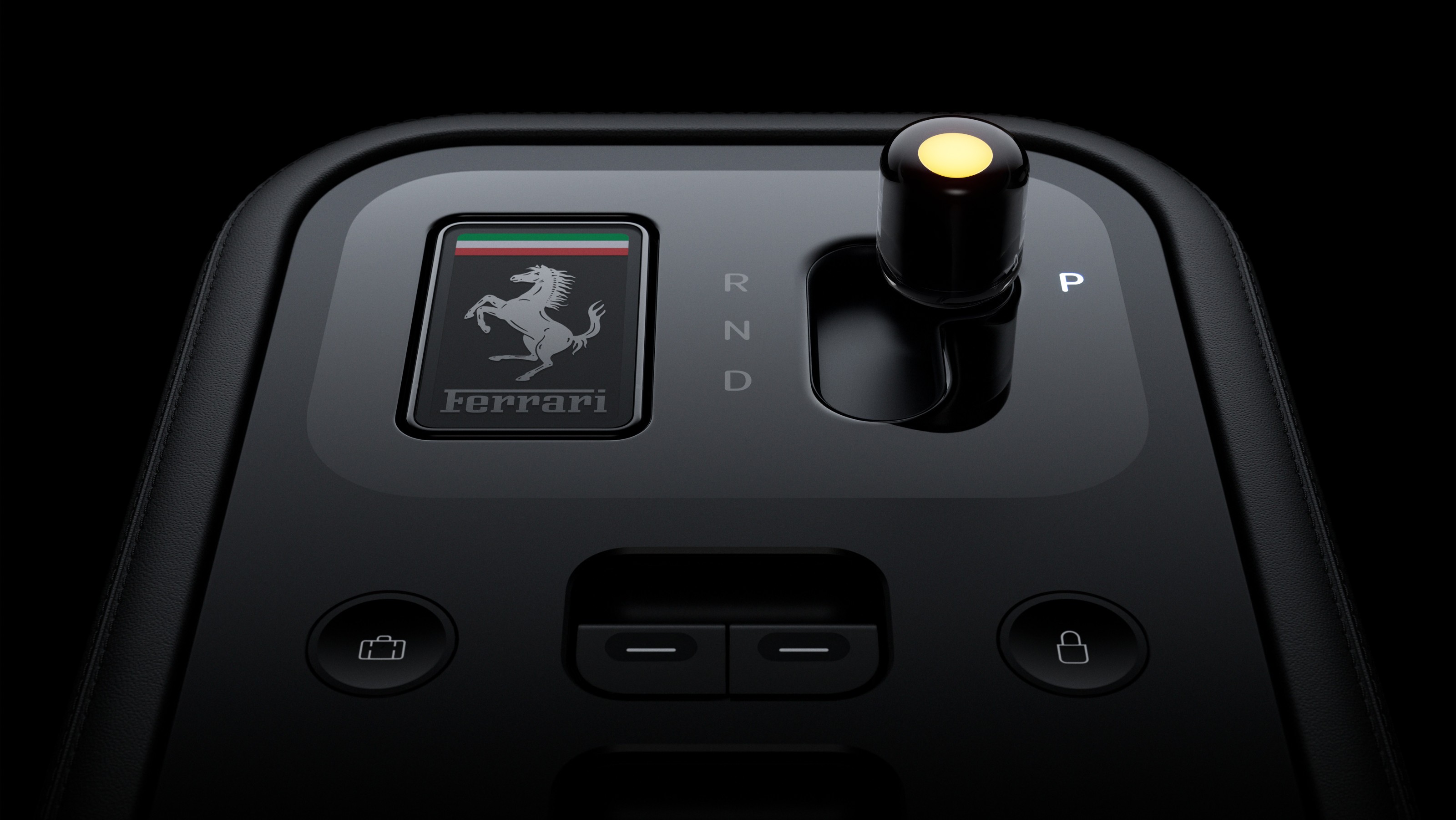 ... it clips magnetically into the centre console, sinks down flush with the glass surface and the e-ink badge background turns black