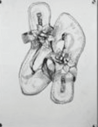 herd of sheep on road painting