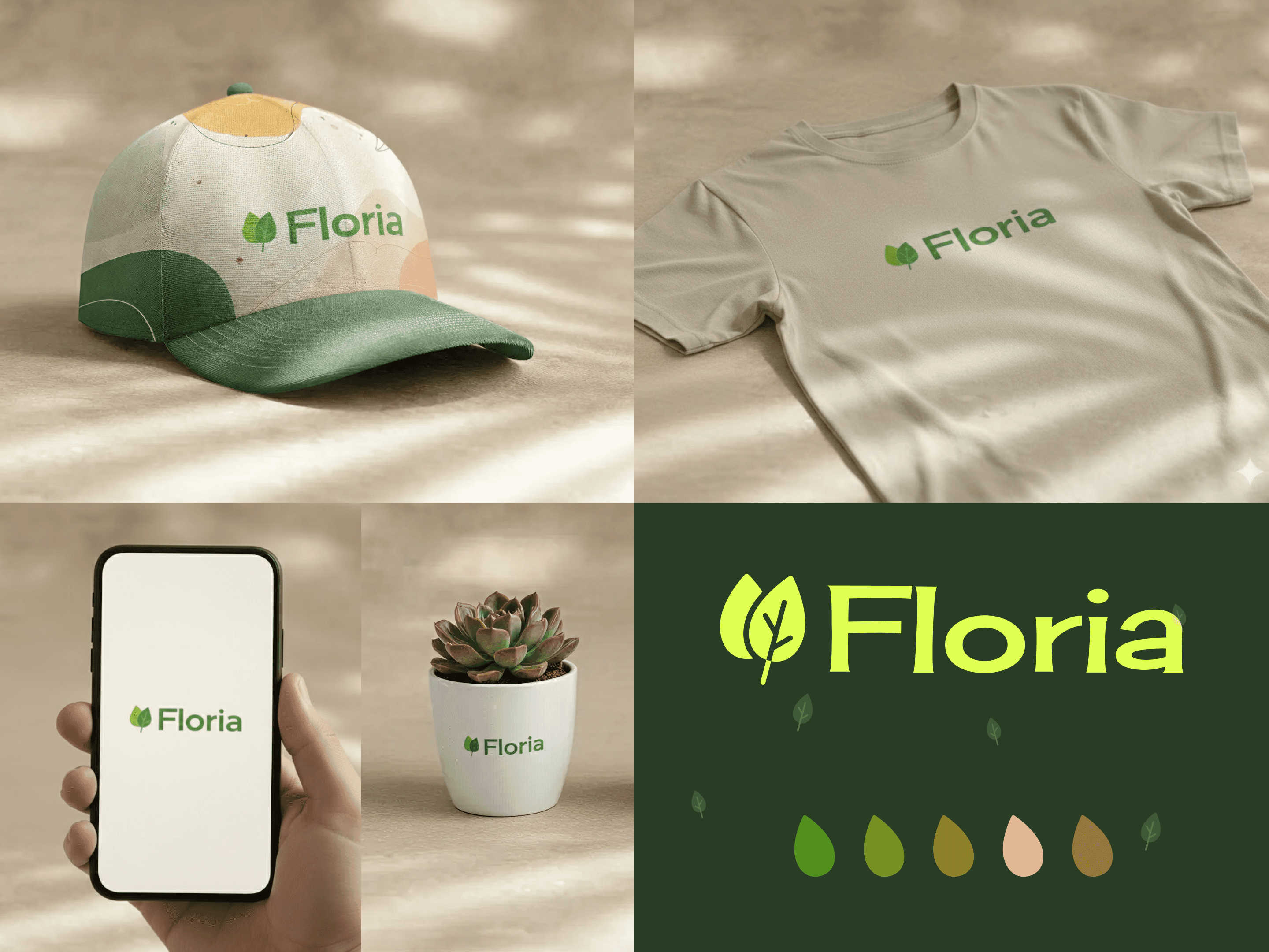 Logo, Product Design, Web Design, Web Site, Team Section, Floria #Zahravisuals